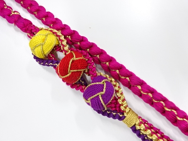 JAPANESE KIMONO / HAND-TIED OBIJIME CORD FOR FURIOSDE